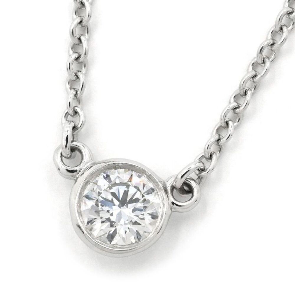 Tiffany Co Elsa Peretti Diamonds By The Yard Single Diamond Platinum Silver